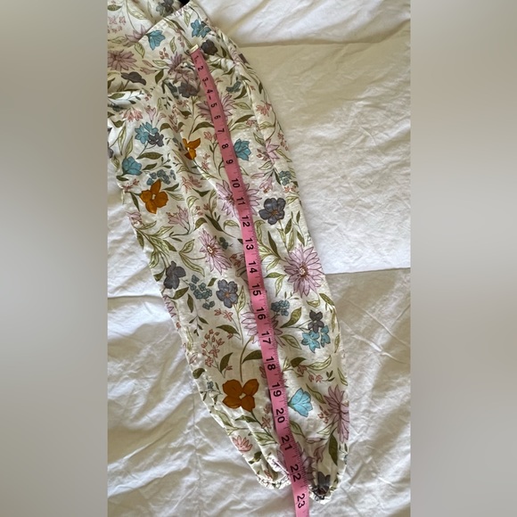 ANA A New Approach Boho Peasant Top Retro Multicolor Floral Blouse Size Large - Picture 12 of 13